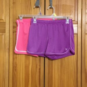 2 justices shorts pink and purple 14, pink 12
